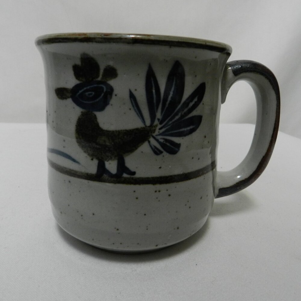 Vintage Stoneware Chicken pottery Mug Cup Artisan handmade farm animals NEW